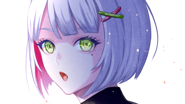 白髪ボブ子