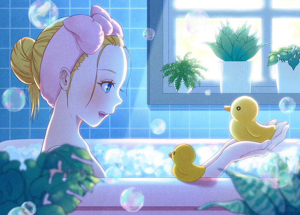 温室バスタイム②